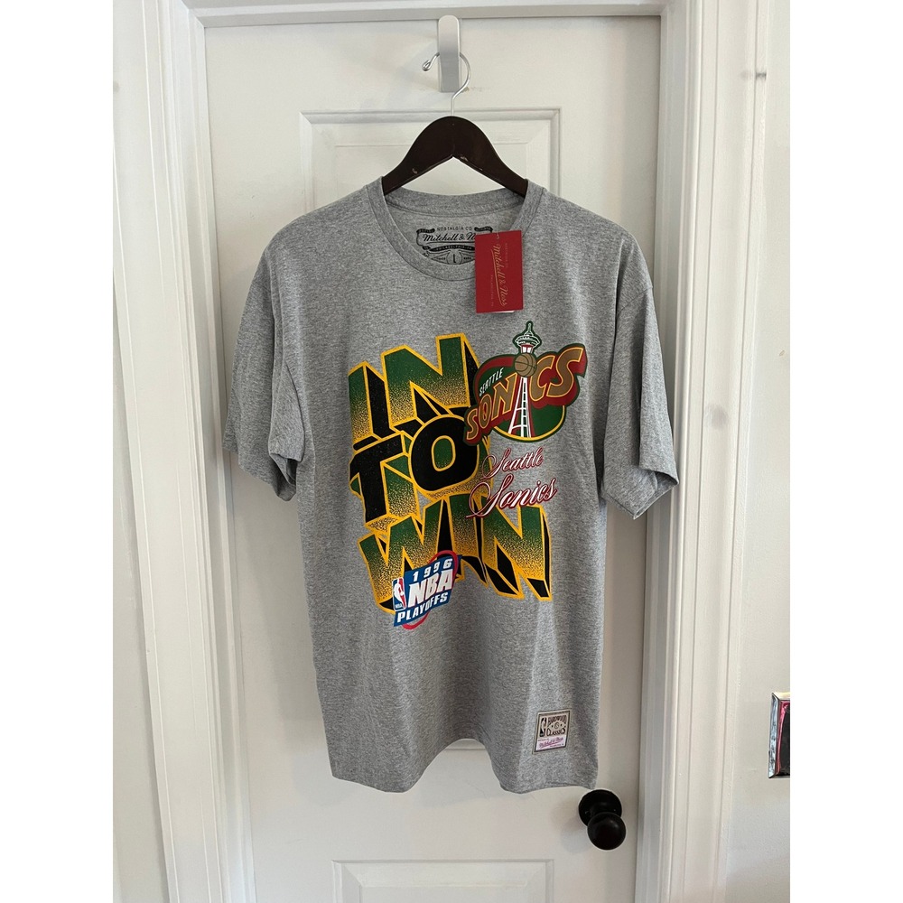 Mitchell & Ness Seattle Sonics 1996 NBA Playoffs T-Shirt NWT